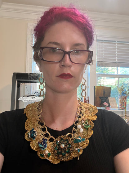 I Was Born a Soldier Metallic Collar: the Nemesis with Earrings
