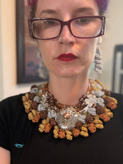 I Was Born a Soldier Metallic Collar: the Rusalka with Earrings