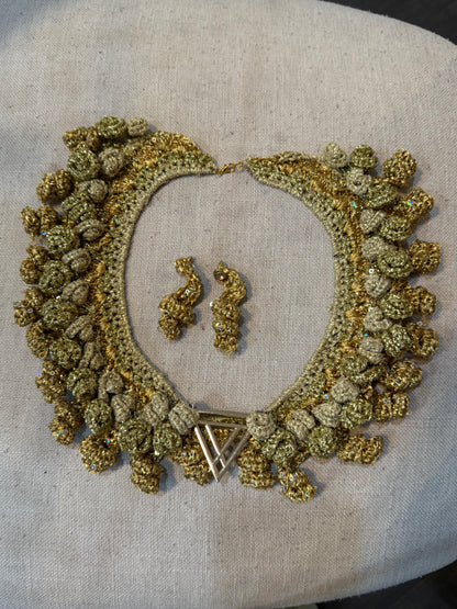 I Was Born a Soldier Metallic Collar: the Lamia with Earrings