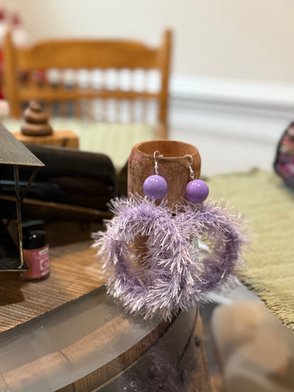 Circular logic earrings – lavender