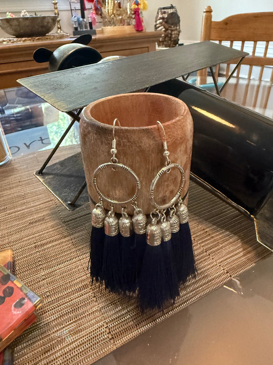 Fringe belief earrings