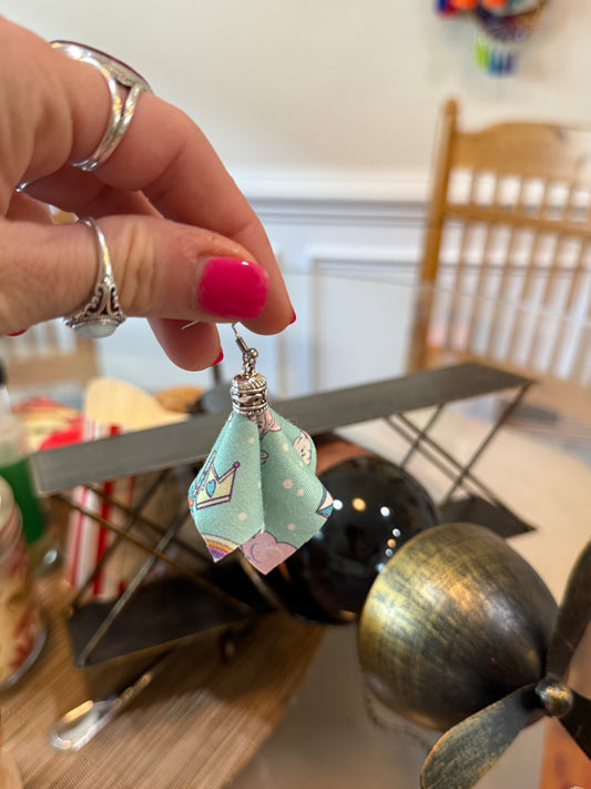Fabric tassel earrings