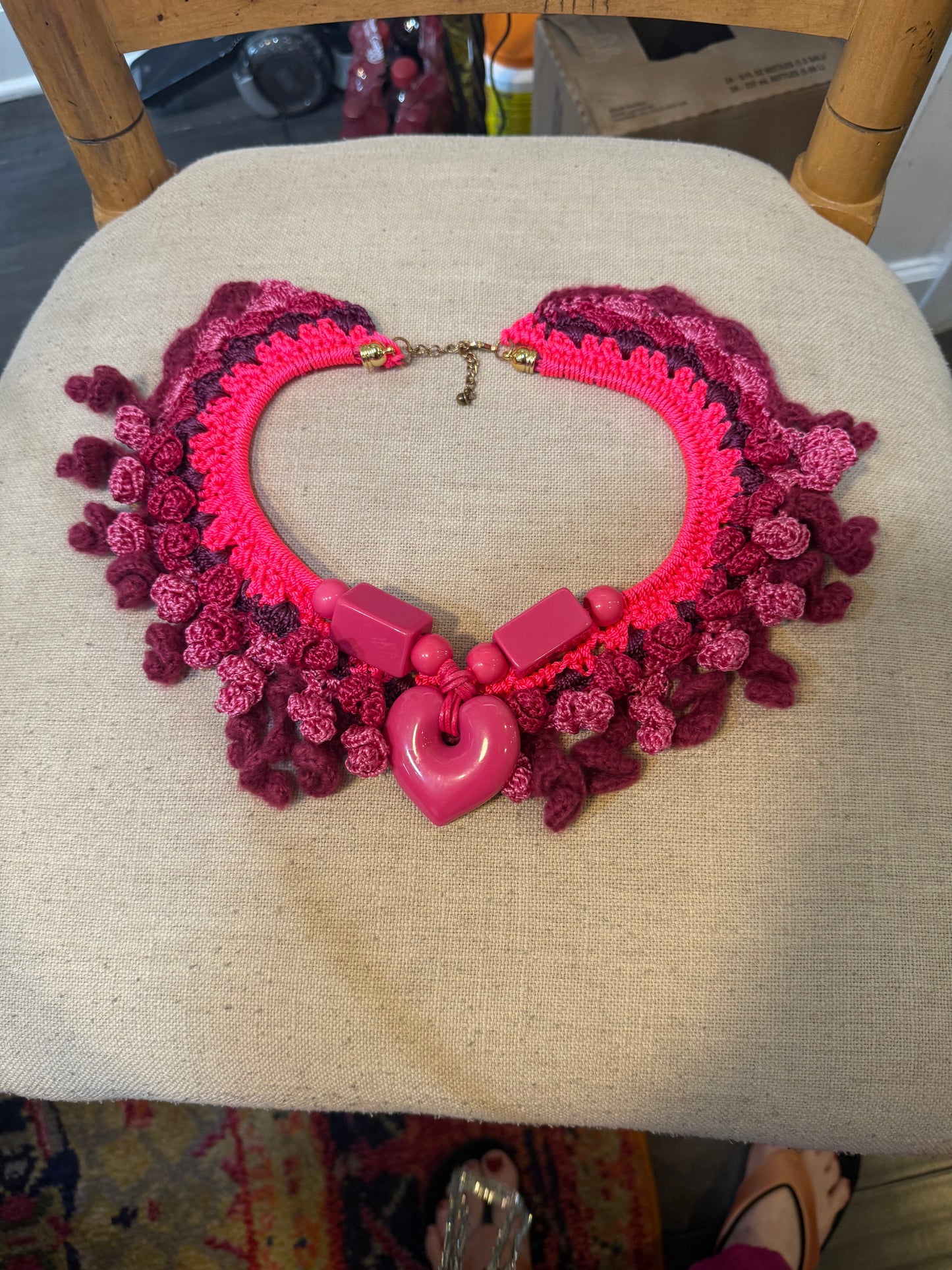 Love bomb collar: neon love
