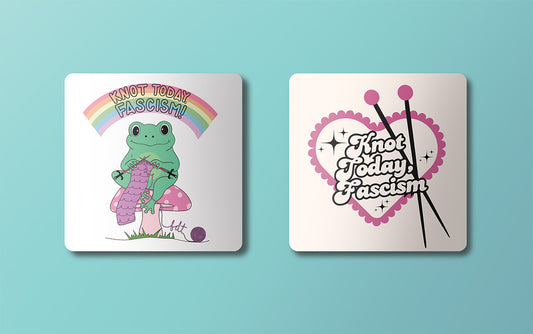 Angry Knit-In DC 2026 Fundraiser Vinyl Sticker Set