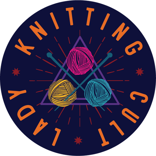 Knitting Cult Lady Vinyl Sticker