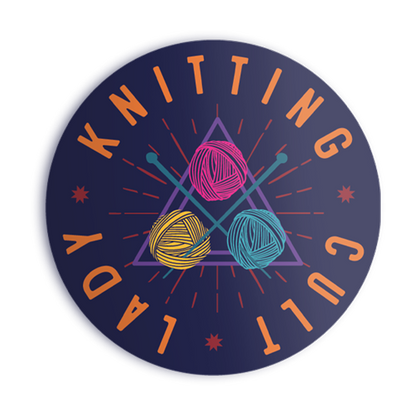 Knitting Cult Lady Vinyl Sticker Packs
