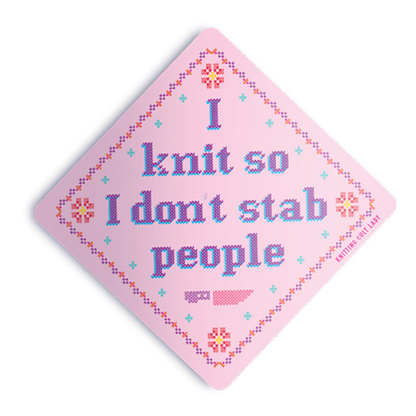 Knitting Cult Lady Vinyl Sticker Packs