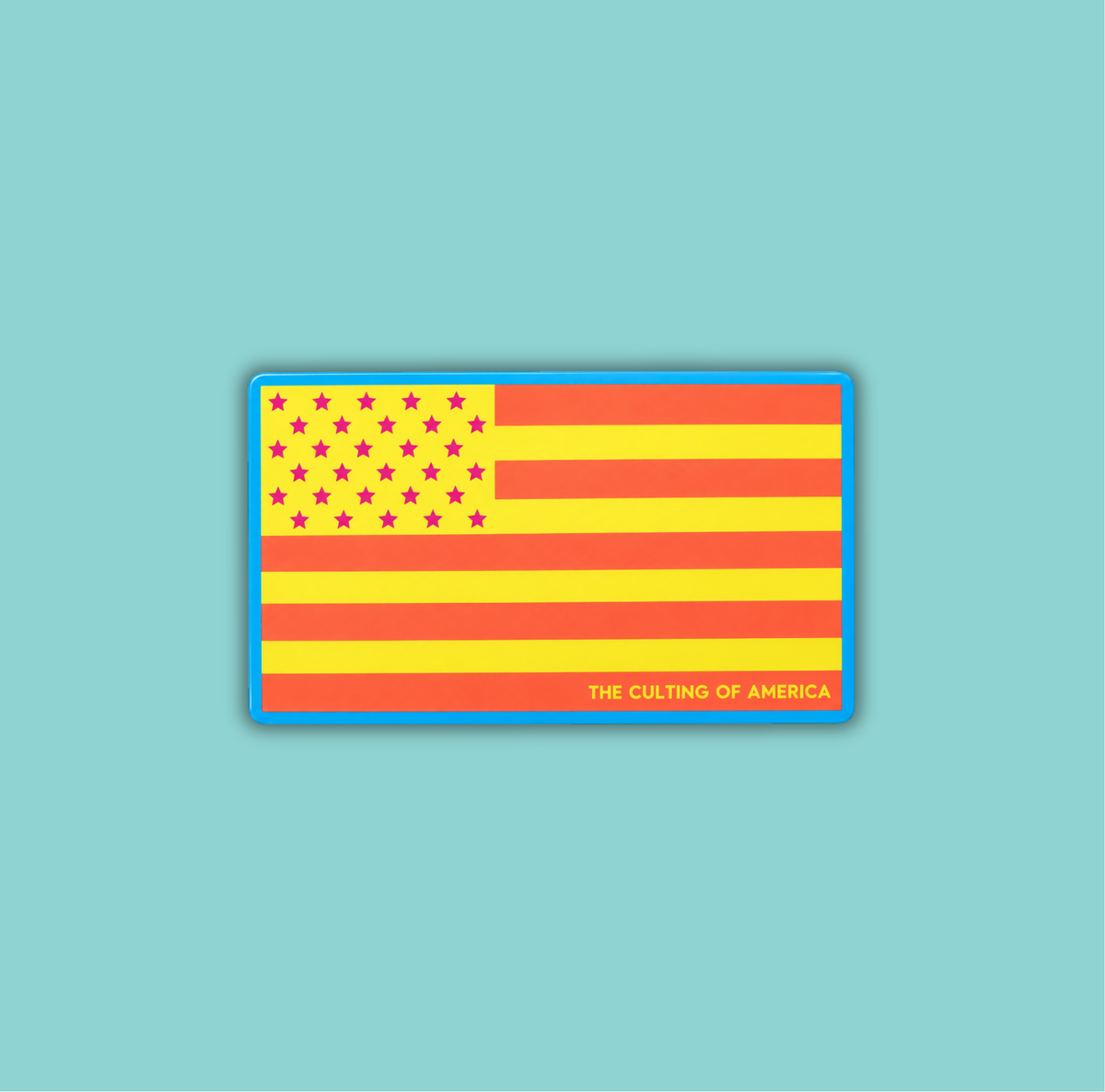 The Culting of America Vinyl Flag Sticker